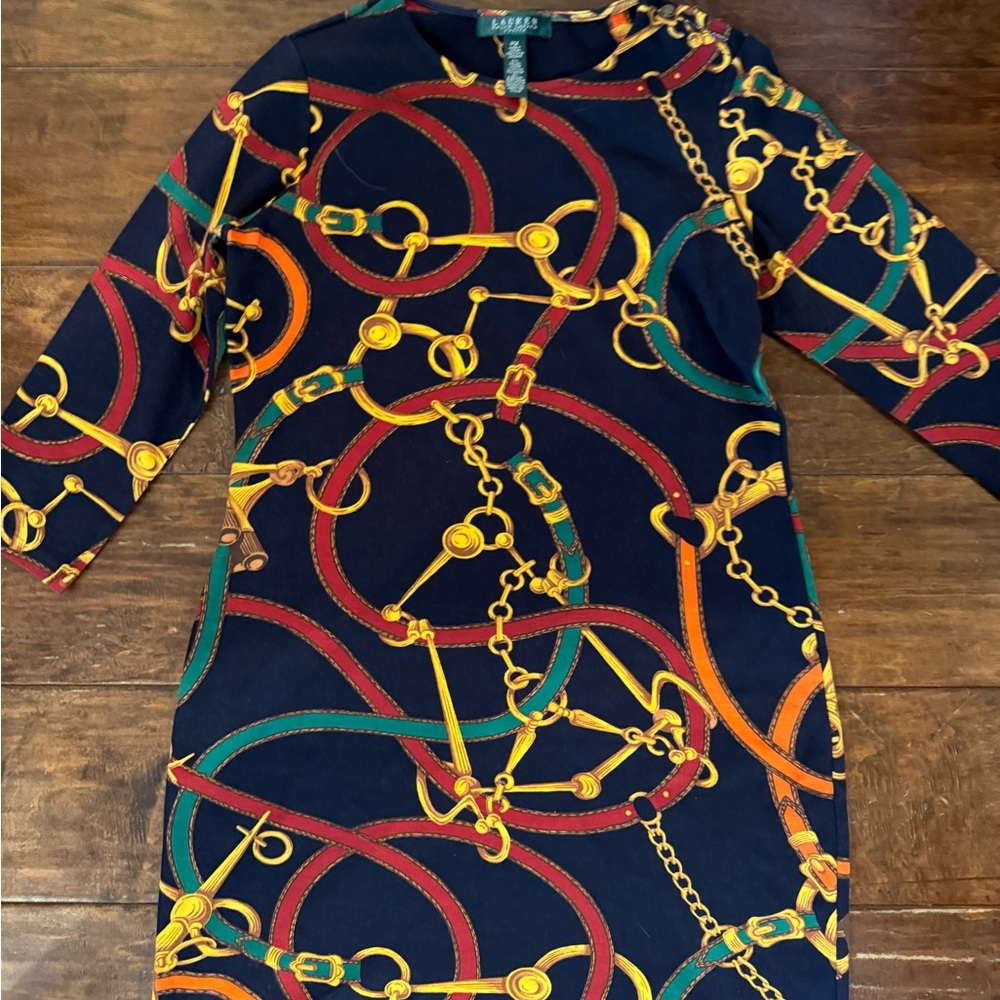 Lauren Ralph Lauren Horsebit Pattern Mini Dress - Picture 2 of 7